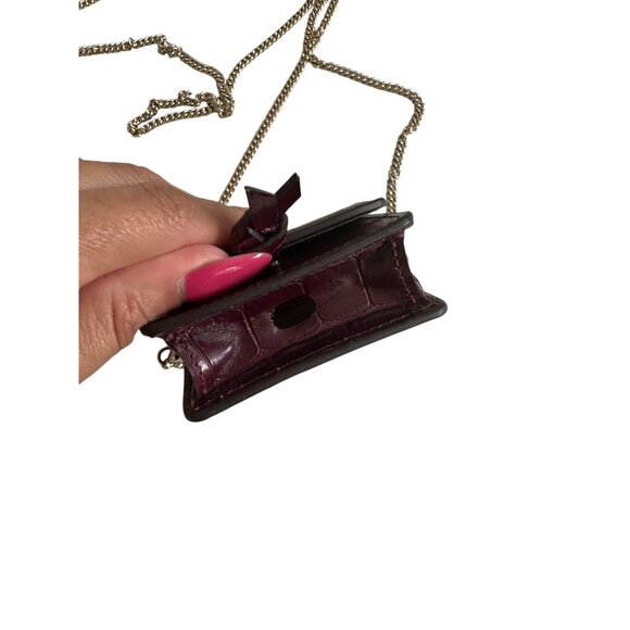 KATE SPADE Burgundy Air Pod Pro Case Micro Crossbody Bag - Picture 4 of 7